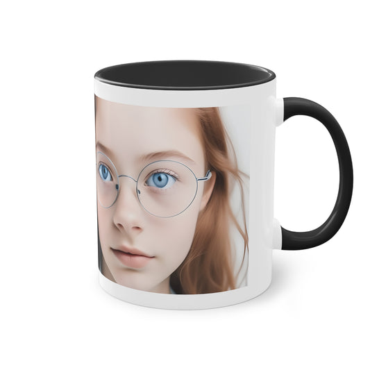 Two-Tone Coffee Mug, 11oz "Wat je zoekt, zoekt jou ook"