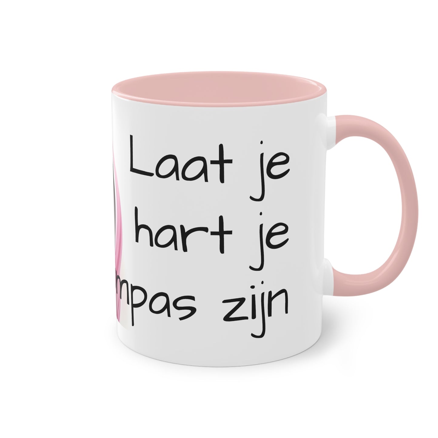 Two-Tone Coffee Mug, 11oz "Laat je hart je kompas zijn"