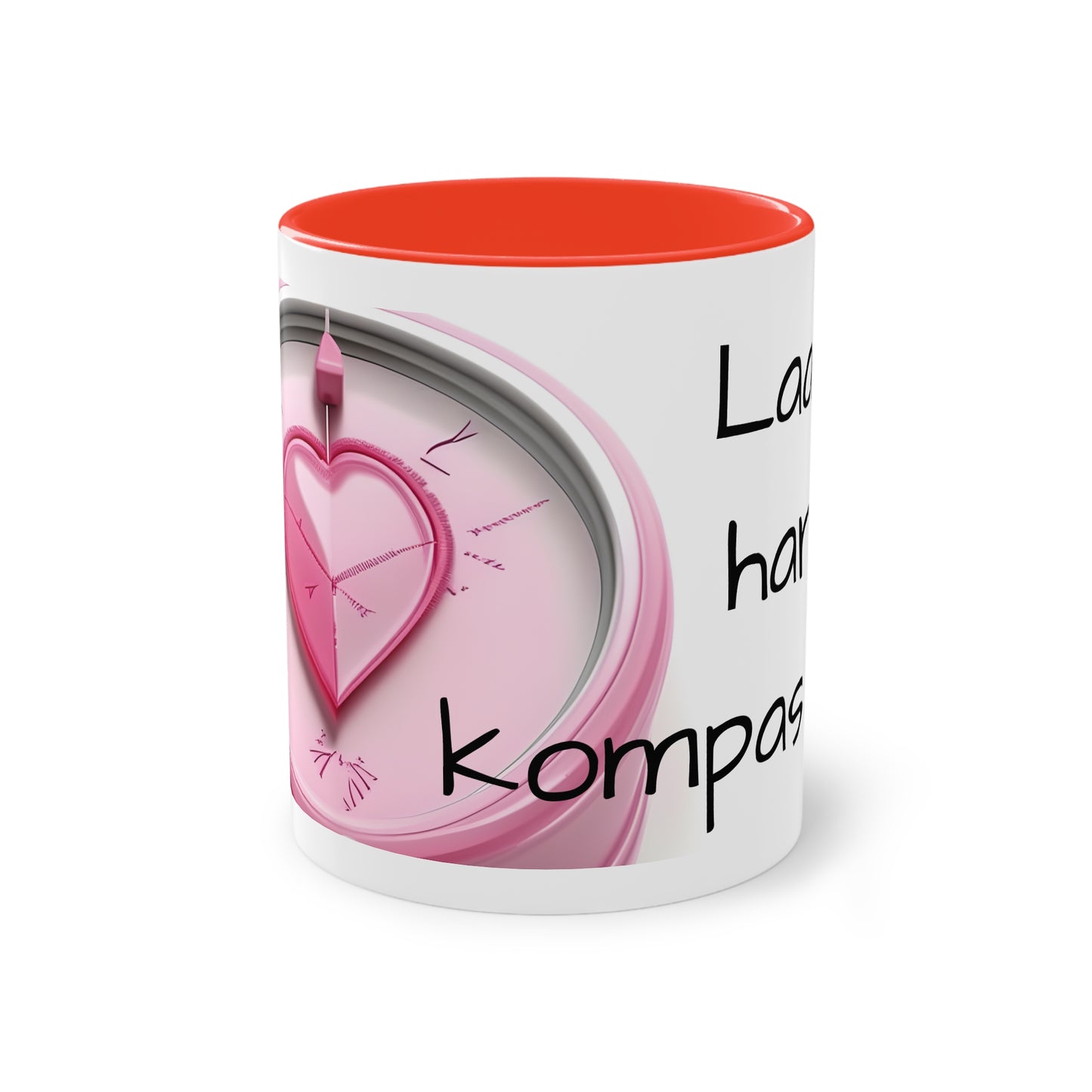 Two-Tone Coffee Mug, 11oz "Laat je hart je kompas zijn"