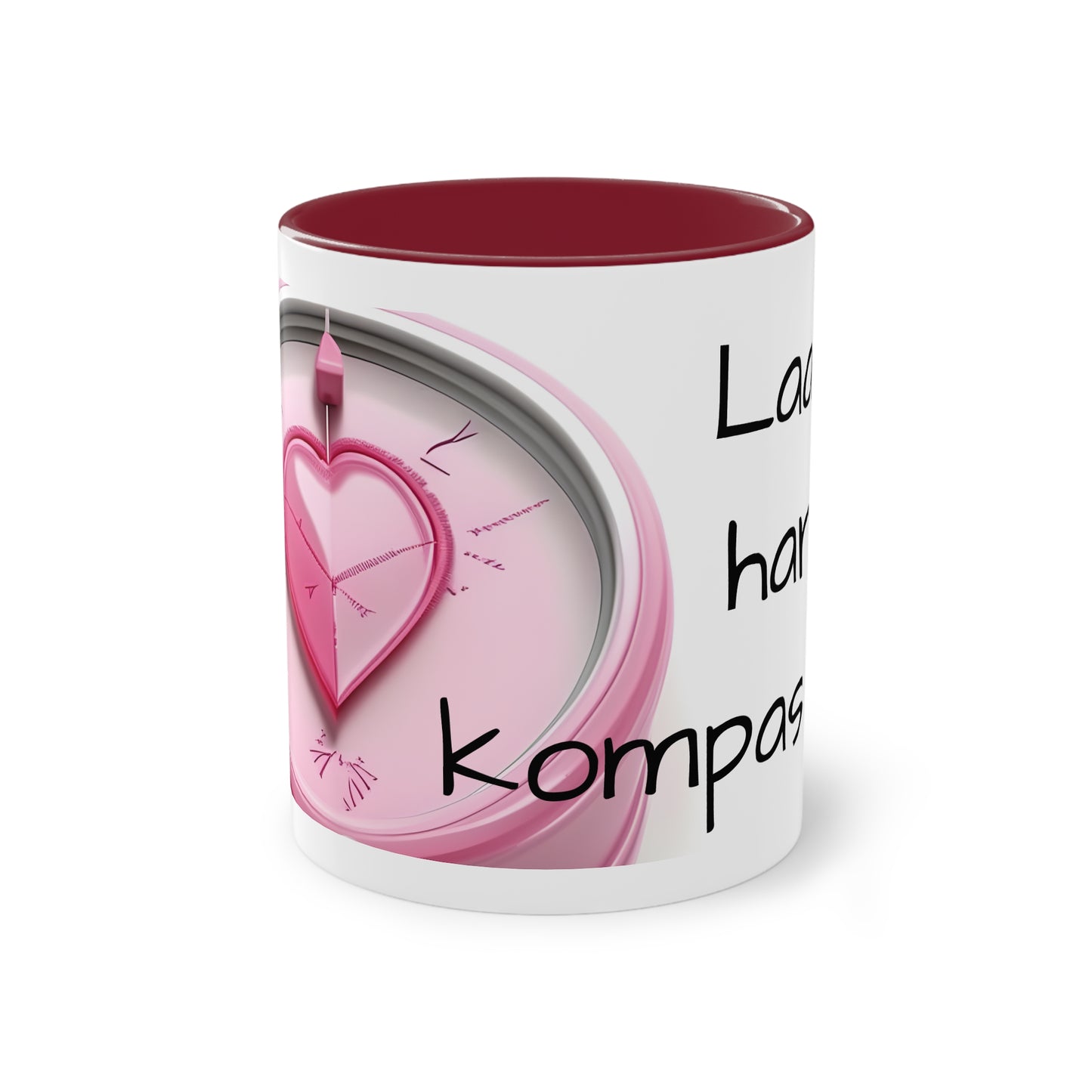 Two-Tone Coffee Mug, 11oz "Laat je hart je kompas zijn"