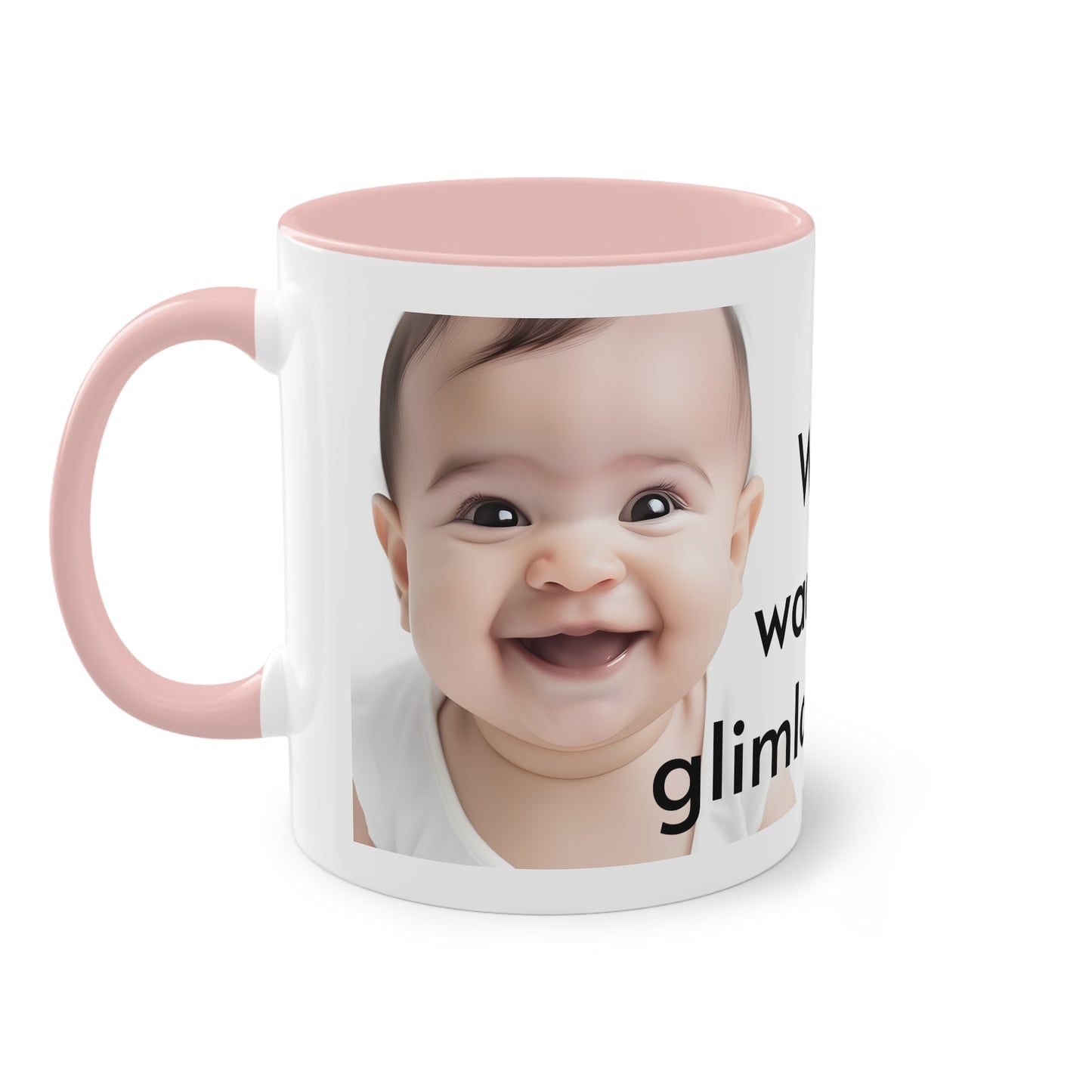 Two-Tone Coffee Mug, 11oz "Wees de reden waarom iemand glimlacht vandaag"