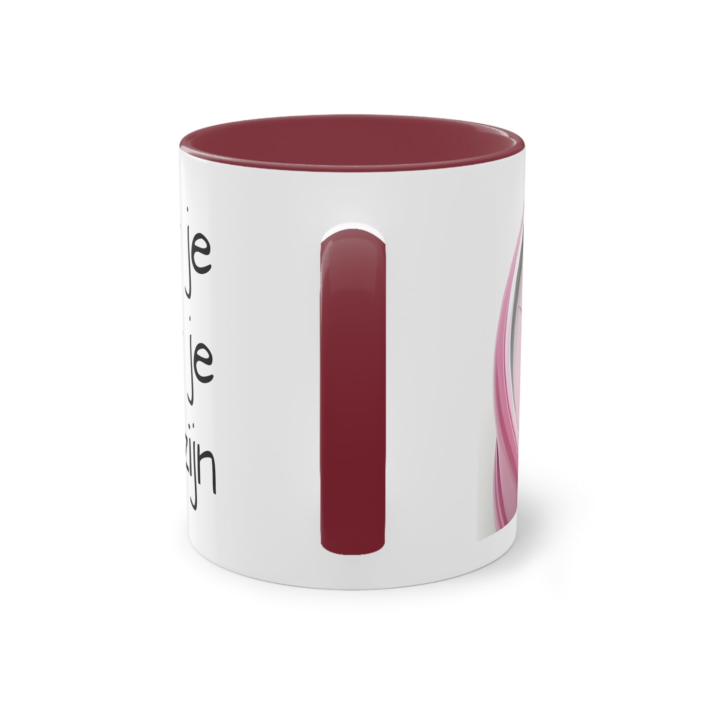Two-Tone Coffee Mug, 11oz "Laat je hart je kompas zijn"