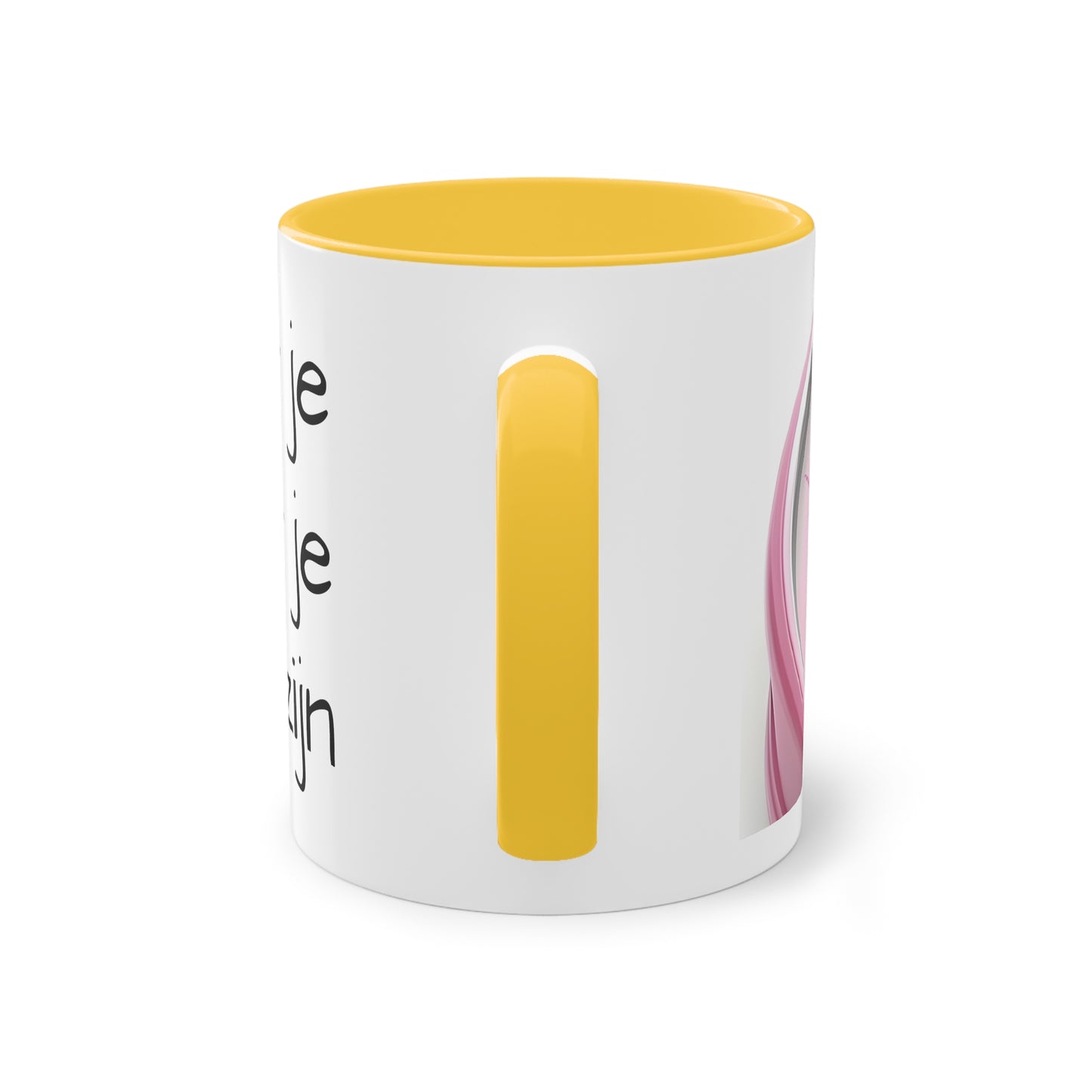 Two-Tone Coffee Mug, 11oz "Laat je hart je kompas zijn"