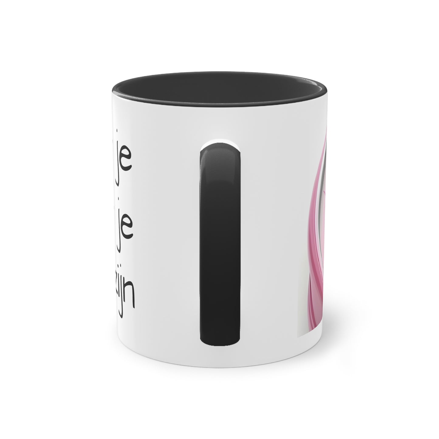 Two-Tone Coffee Mug, 11oz "Laat je hart je kompas zijn"