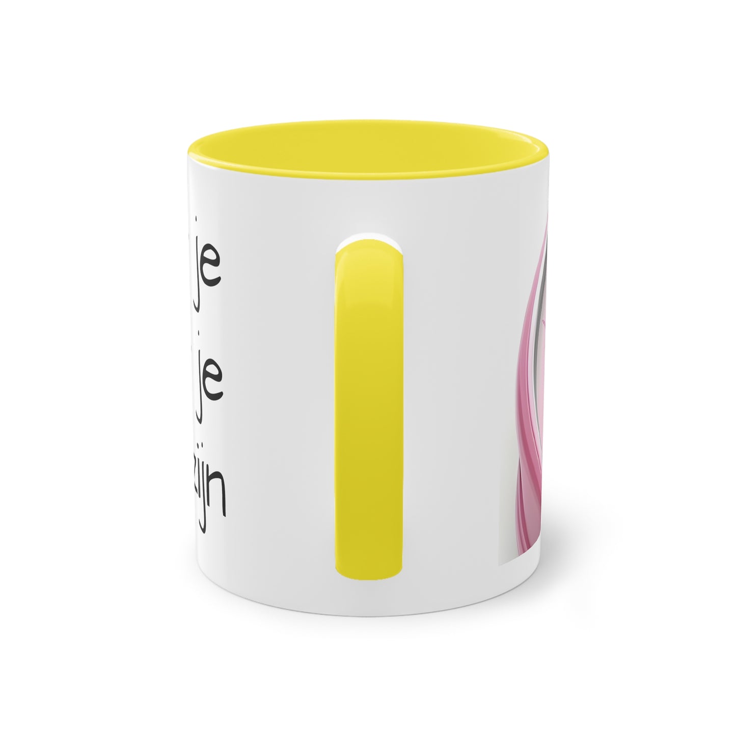 Two-Tone Coffee Mug, 11oz "Laat je hart je kompas zijn"