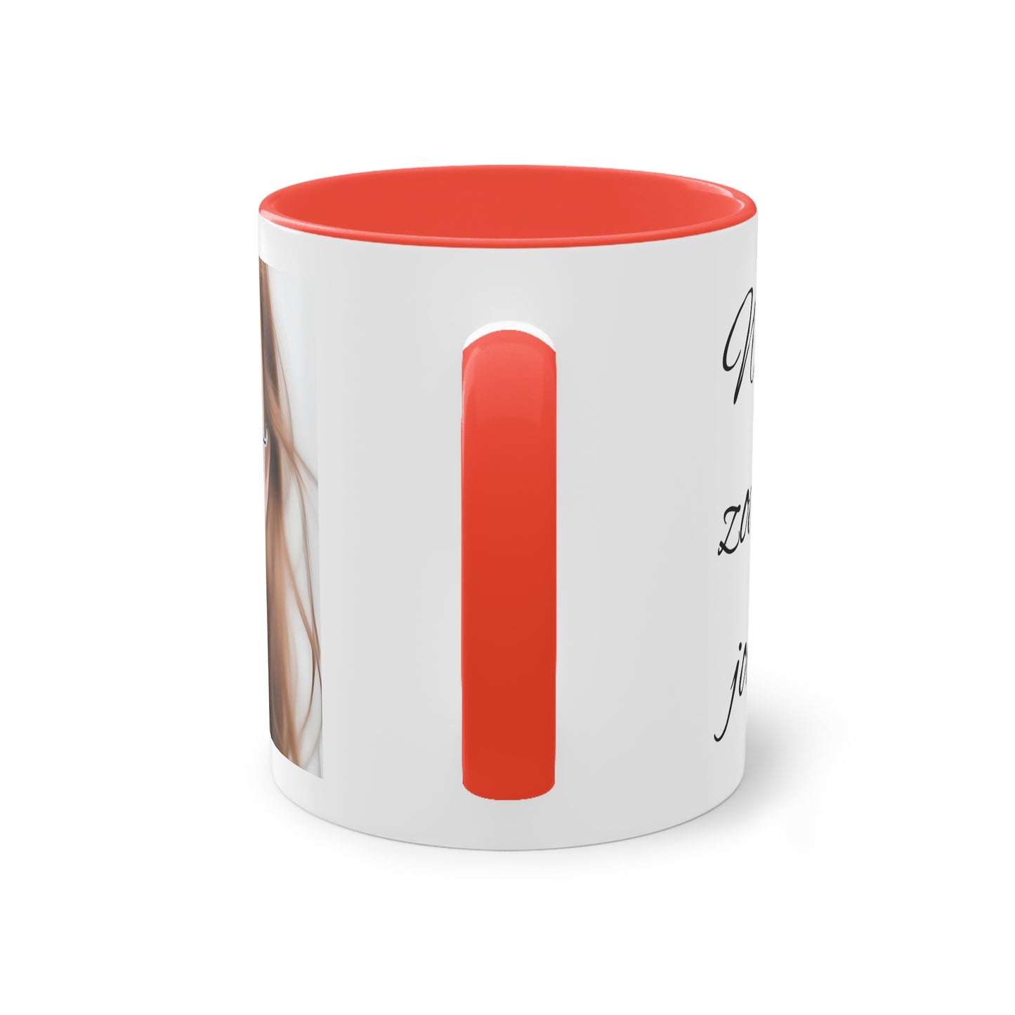 Two-Tone Coffee Mug, 11oz "Wat je zoekt, zoekt jou ook"