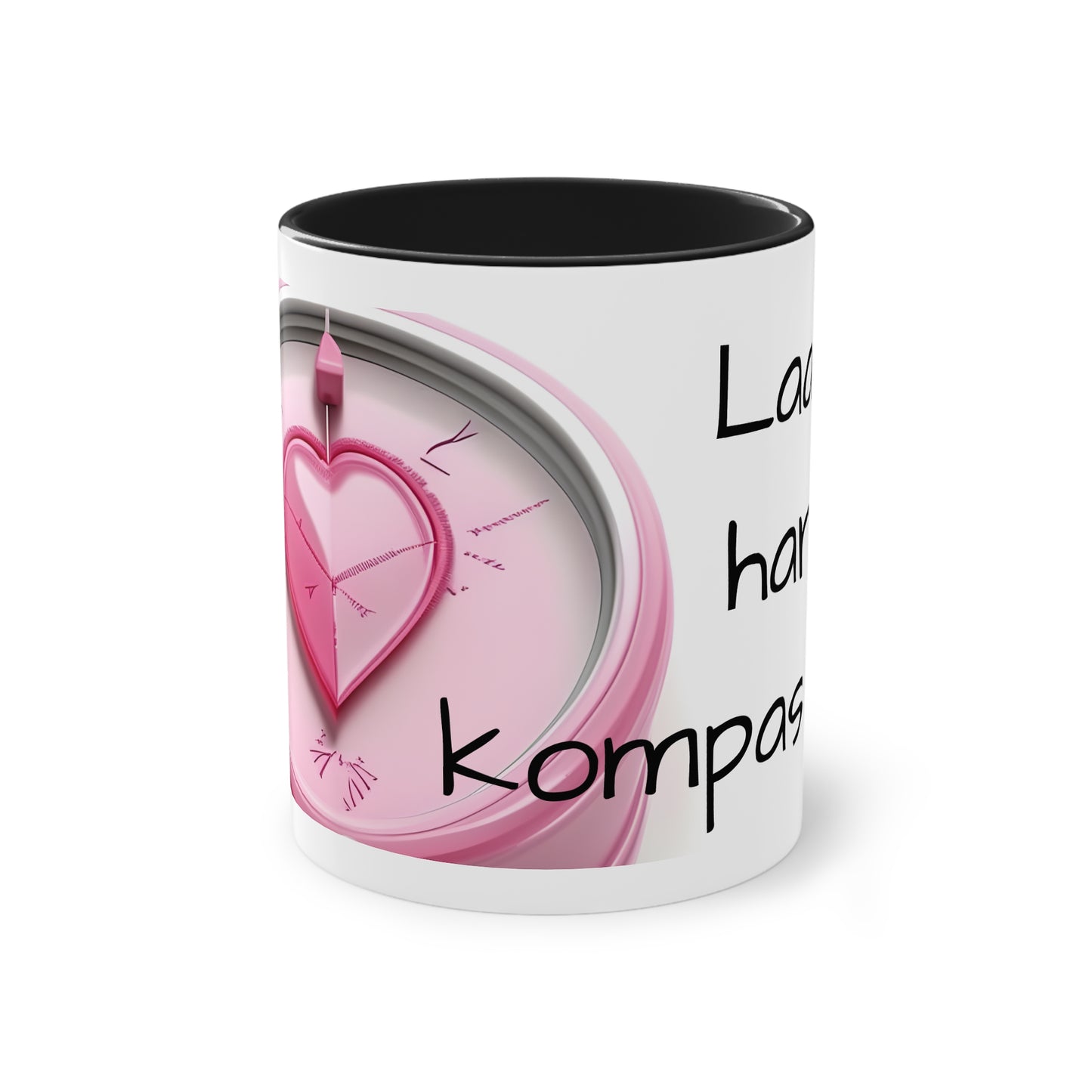Two-Tone Coffee Mug, 11oz "Laat je hart je kompas zijn"