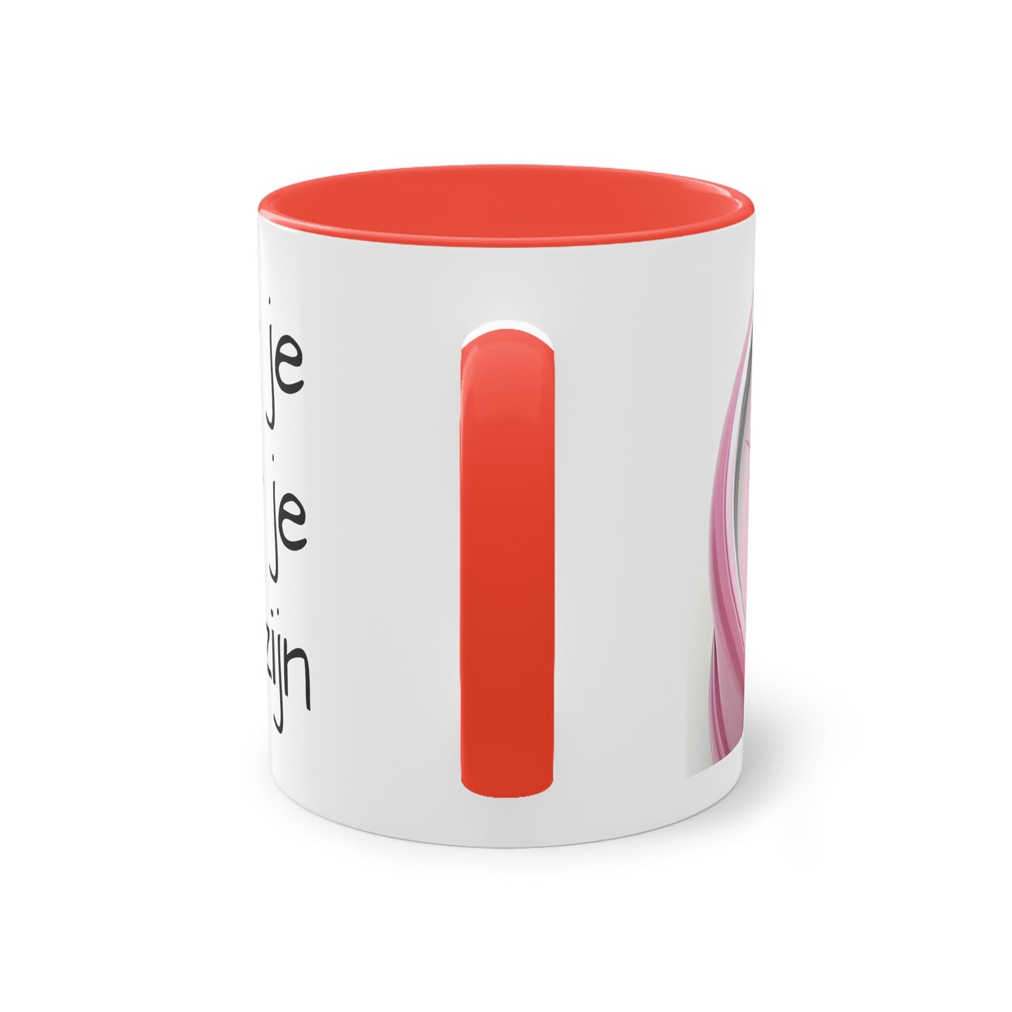 Two-Tone Coffee Mug, 11oz "Laat je hart je kompas zijn"